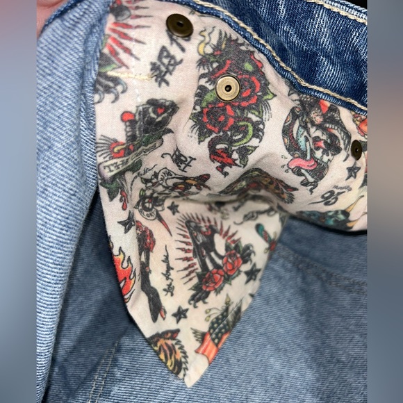 Ed Hardy Low Waist & Baggy Painted Jeans Size 26 Women’s denim - Picture 8 of 8